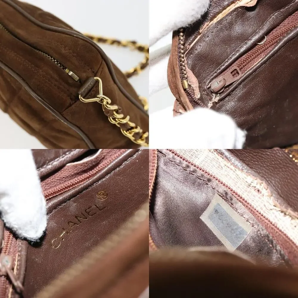 Chanel Matelasse Chain Shoulder Bag Brown